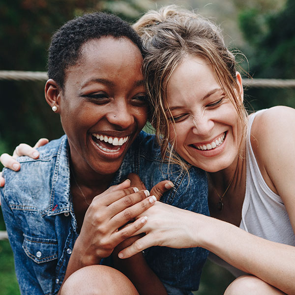 Two friends enjoying life with cochlear implants